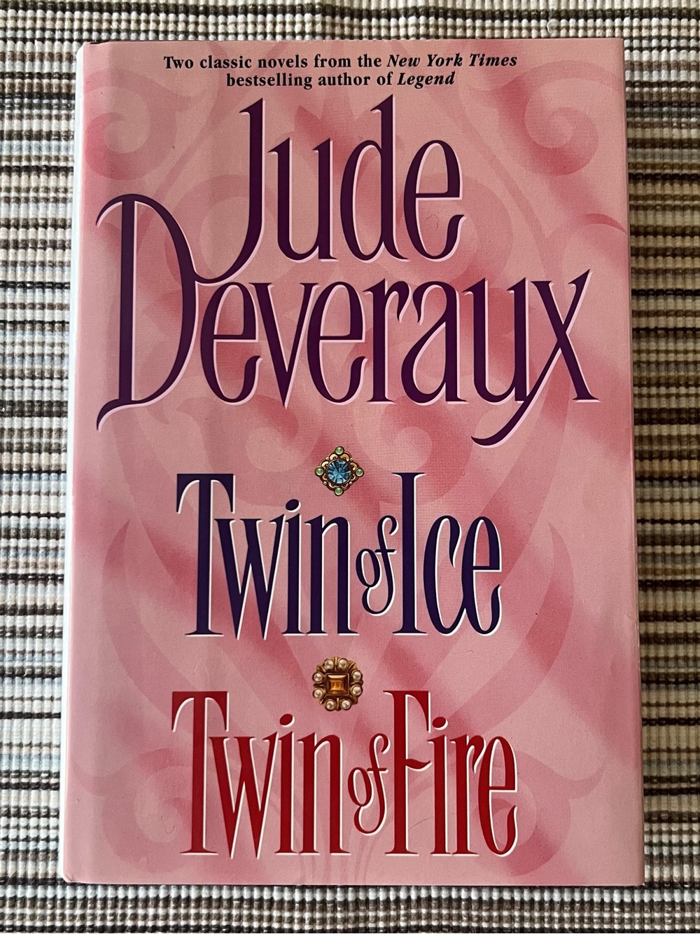 Vintage Hardcover Book ~ Twin of Ice and Twin of Fire By: Jude Deveraux
